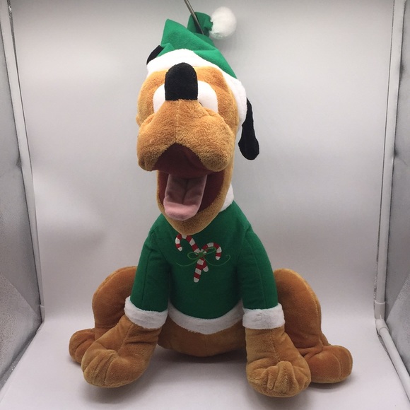 Walt Disney Christmas Holiday Pluto Plush Stuffed Animal Candy Canes Toy 16” - Picture 1 of 9